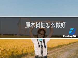 原木树桩怎么做好