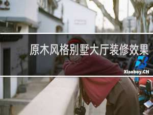 原木风格别墅大厅装修效果