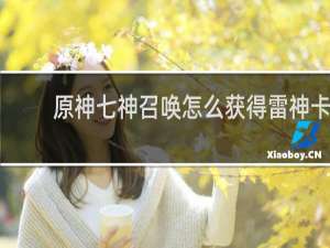 原神七神召唤怎么获得雷神卡