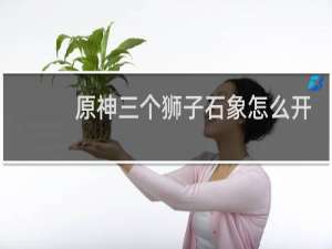 原神三个狮子石象怎么开