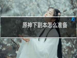 原神下副本怎么准备