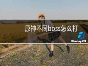 原神不同boss怎么打