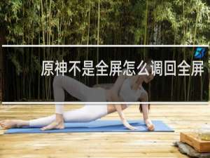 原神不是全屏怎么调回全屏