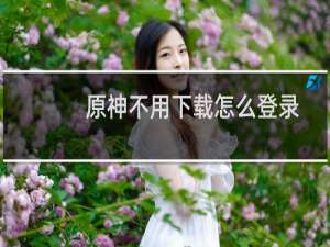 原神不用下载怎么登录