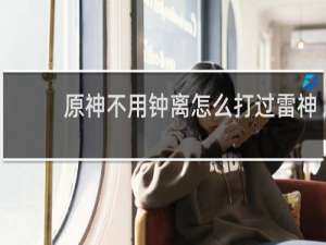 原神不用钟离怎么打过雷神
