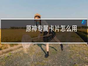 原神专属卡片怎么用