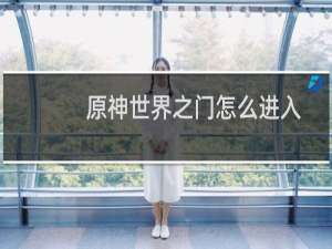 原神世界之门怎么进入