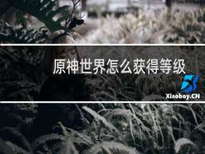 原神世界怎么获得等级