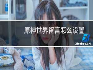 原神世界留言怎么设置