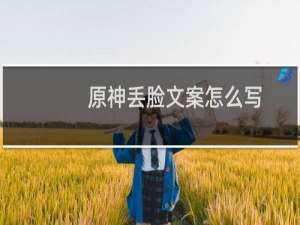 原神丢脸文案怎么写