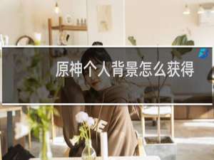 原神个人背景怎么获得