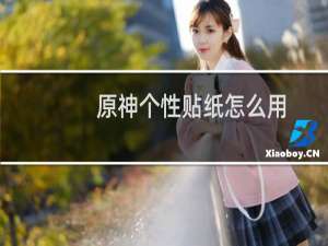 原神个性贴纸怎么用