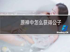 原神中怎么获得公子