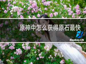 原神中怎么获得原石最快