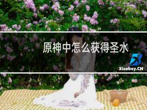 原神中怎么获得圣水