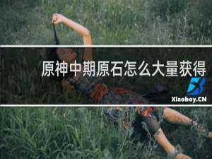 原神中期原石怎么大量获得