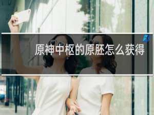 原神中枢的原胚怎么获得
