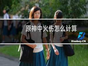 原神中火伤怎么计算