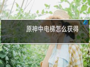 原神中电梯怎么获得