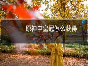 原神中皇冠怎么获得