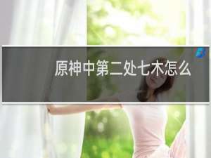 原神中第二处七木怎么