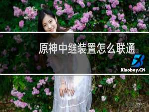 原神中继装置怎么联通