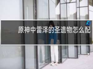 原神中雷泽的圣遗物怎么配