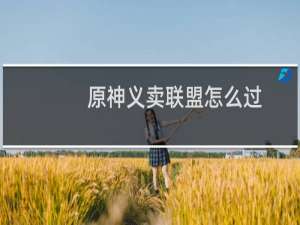 原神义卖联盟怎么过