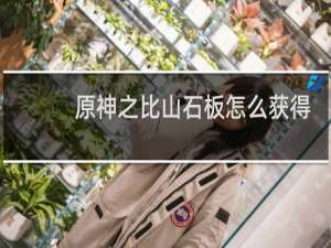 原神之比山石板怎么获得