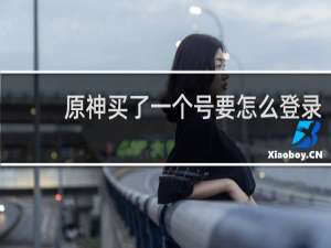 原神买了一个号要怎么登录