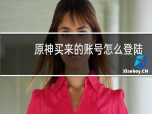 原神买来的账号怎么登陆