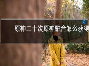 原神二十次原神融合怎么获得
