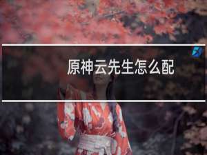 原神云先生怎么配