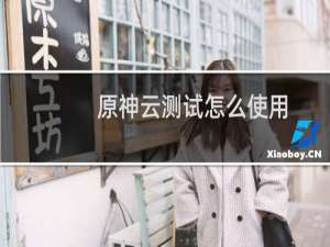 原神云测试怎么使用