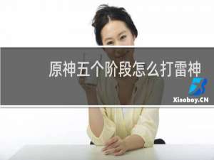 原神五个阶段怎么打雷神