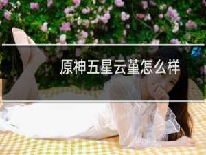 原神五星云堇怎么样