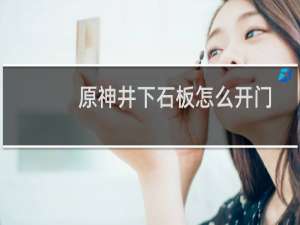 原神井下石板怎么开门