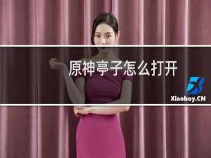 原神亭子怎么打开