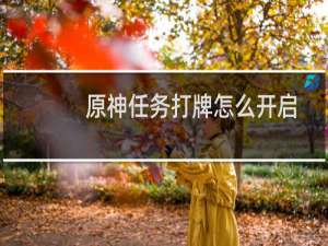 原神任务打牌怎么开启
