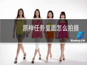 原神任务里面怎么拍摄