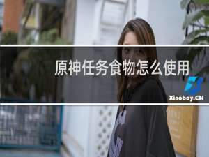 原神任务食物怎么使用