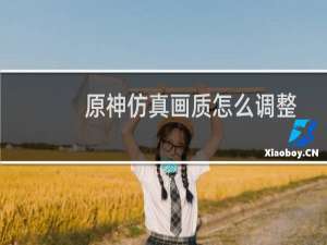 原神仿真画质怎么调整