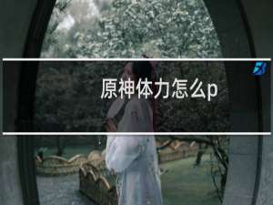 原神体力怎么p