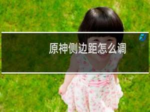原神侧边距怎么调