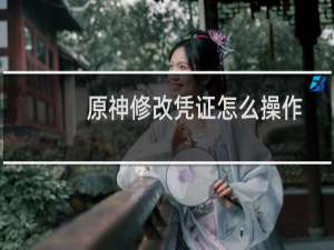 原神修改凭证怎么操作