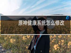 原神健康系统怎么修改
