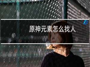 原神元素怎么找人