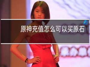 原神充值怎么可以买原石