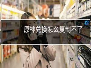 原神兑换怎么复制不了