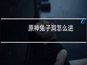 原神兔子洞怎么进